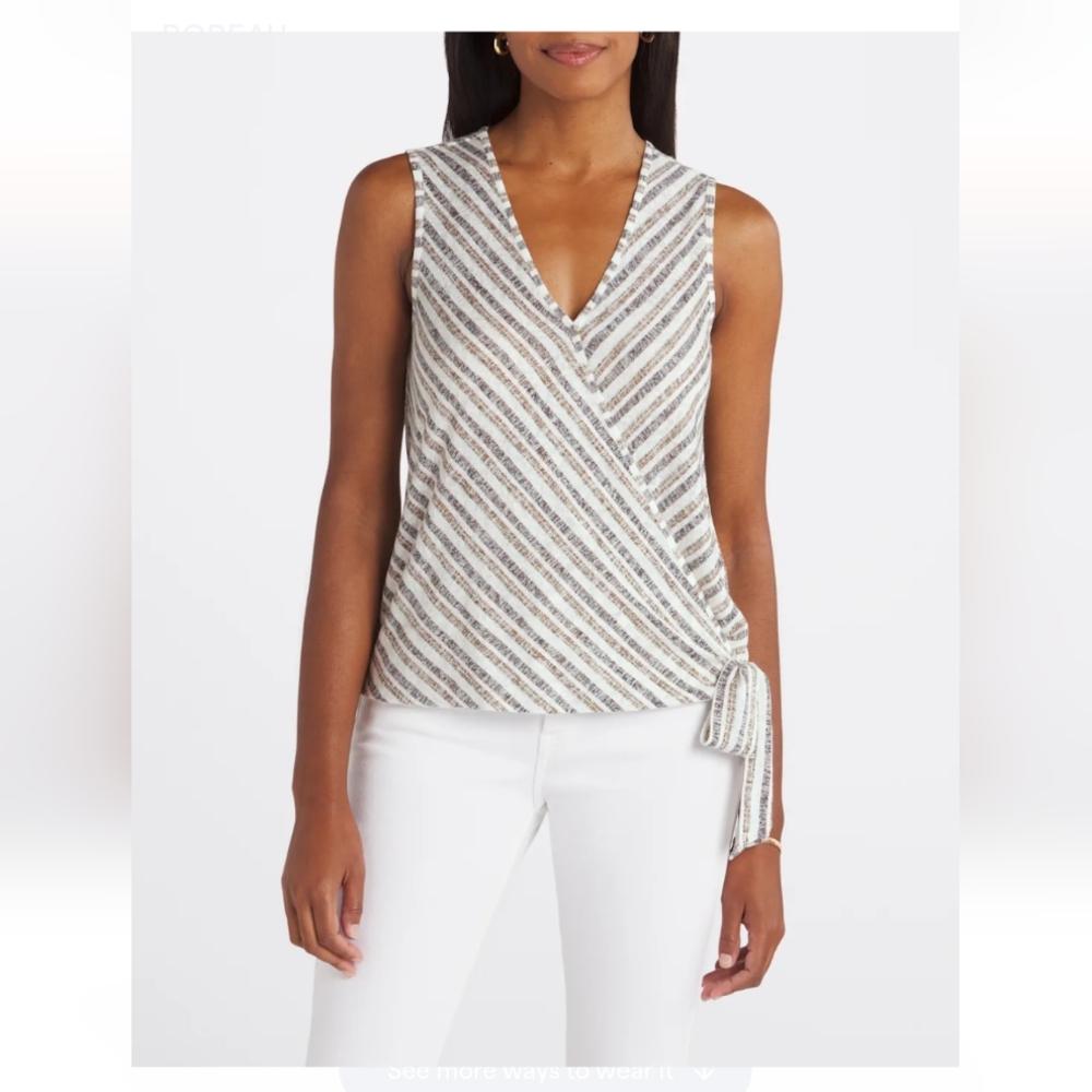 Bobeau Zaya Surplice Side Tie Knit Tank Stitch Fix